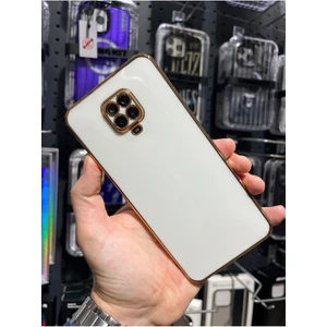 Vip Case Xiaomi Redmi Note 9 Pro ve 9s Uyumlu Gold Kenarlı Parlak Kamera Korumalı Yumuşak Silikon Bark Kılıf