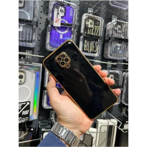 Vip Case Xiaomi Redmi Note 9 Pro ve 9s Uyumlu Gold Kenarlı Parlak Kamera Korumalı Yumuşak Silikon Bark Kılıf