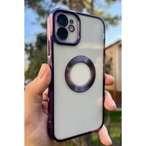 Vip Case Iphone 11 Logo Detaylı Kenarları Renkli Kamera Korumalı Luxury Omega Kılıf