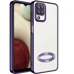 Vip Case Samsung A12 ve M12 Uyumlu Kılıf Logo Detaylı Kenarları Renkli Kamera Korumalı Luxury Omega Kılıf