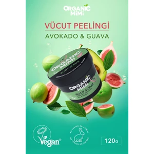 Organic Mimi Şeker ve Deniz Tuzu Bazlı Vücut Peelingi, Avokado ve Guava, Kuru Ciltler Için Yumuşatıcı ve Nemlendirici 120 G / Body Scrub