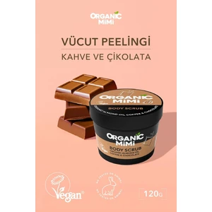 Organic Mimi Kahve ve Çikolata Organik Vücut Peelingi, El Ayak Vücut Için Arındırıcı, Yenileyici ve Besleyici 120 G / Body Scrub