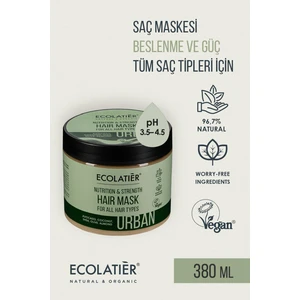 Saç Bakım Maskesi Güçlendirici Besleyeci Saç Onarıcı %96,7 Doğal Saç Nemlendirici Tüm Saç Tipleri, 380 ml