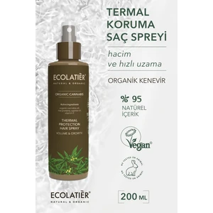 Isı Koruyucu Saç Spreyi Hacim Veren Ve Hızlı Uzama, Saç Güçlendirici Organik Kenevir 200 ml