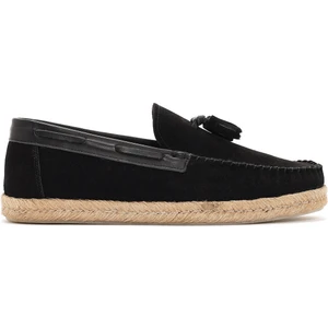 Erkek Siyah Süet Deri Casual Loafer 24SFD603010