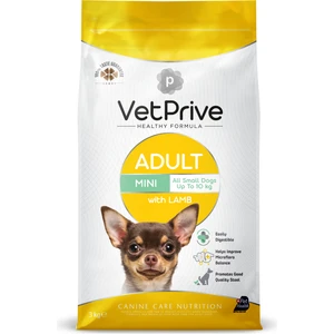 Vet Prive Mini ve Küçük Irk Yetişkin Köpek Maması Kuzu Etli 3 kg