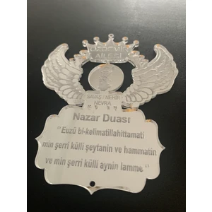 Kişiye Özel Araba Süsü Pleksi Dikiz Aynası Süsü Nazar Duası