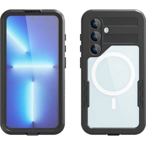 Ezotech Galaxy S24 Plus Magsafe Şarj Özellikli 1-1 Su Geçirmez Uyumlu Kılıf-Siyah