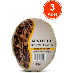 Mistik Ud Özlü Süngerli Sabun Banyo Duş Sabunu 120 G x 3 Adet