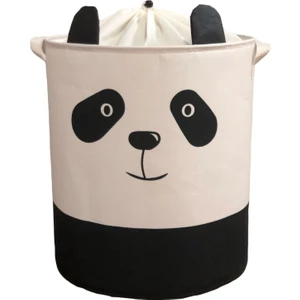 Rope Home Panda Tasarımlı Bebek Çocuk Odası Ağzı Büzgülü Düzenleyici Saklama Kutusu Oyuncak Kirli Sepeti 37 x 40