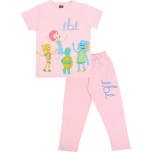 Trt Çocuk Ibi Kız Çocuk Kısa Kollu %100 Pamuklu Pijama Takımı