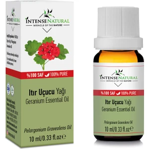 Intense Natural Itır Uçucu Yağı 10 ml %100 Saf ve Doğal Sardunya Çiçeği Geranium Essential Oil