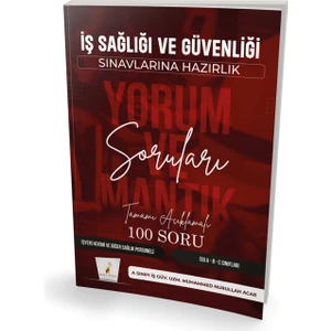 Pelikan Tıp Teknik Yayıncılık İş Sağlığı ve Güvenliği Sınavlarına Hazırlık