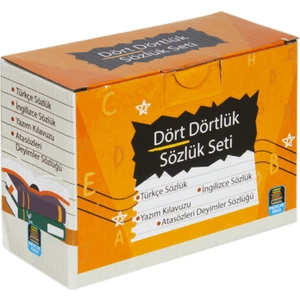Mercan Okul Yayınları Dört Dörtlük Sözlük Seti ABC İlk ve Orta Öğretim TDK Uyumlu 4 Kitap