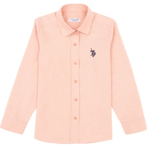 U.S. Polo Assn. Kız Çocuk Somon Gömlek Desenli 50289206-VR047