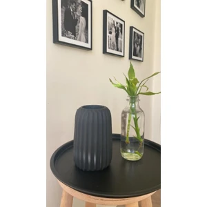 Concept Çizgili Dekoratif Vazo,iskandinav Tarz Bohem Vazo ( 14CM )