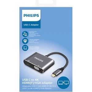 Phılıps SWV6021 Type-C HDMI VGA USB Dönüştürücü Adaptör