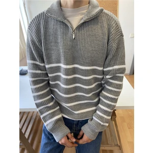 Tarz Cool Erkek Fermuarlı Balıkçı Triko Kazak