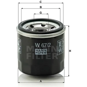 MAN-W672 Yağ Filtresi Daıhatsu Yrv 1.3 87HP 12/00-