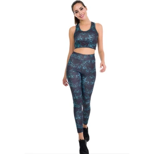Çeşitli Renklerde Renk ve Beden Seçenekli Lady Sporcu Uzun Tayt Büstiyer Spor Takım
