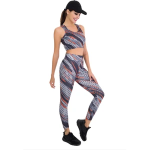 Çeşitli Renklerde Renk ve Beden Seçenekli Lady Sporcu Uzun Tayt Büstiyer Spor Takım