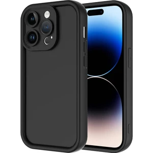 iPhone 14 Pro Max Uyumlu Gkm Kılıf Kamera Korumalı Zore Ananas Kapak-Siyah