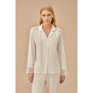Pansy Lace Maskülen Pijama Takımı