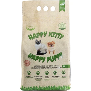 Happy Kitty Kenevir Bazlı Bitkisel Kedi Kumu 5 Lt