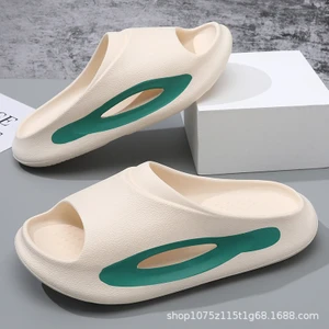 Yaz Yeni Erkek ve Kadın Çift Çift Çift Terlik Kalın Taban Kaymaz Aşınmaya Dayanıklı Moda Basit Açık Plaj Sandalet (Yurt Dışından)