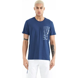 Air Jones Alan İndigo Standart Kalıp Erkek T-Shirt - 88208