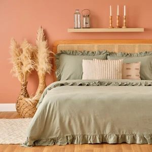 Bella Maison %100 Pamuk Brenta King Size Nevresim Takımı Yeşil (240x220 cm)