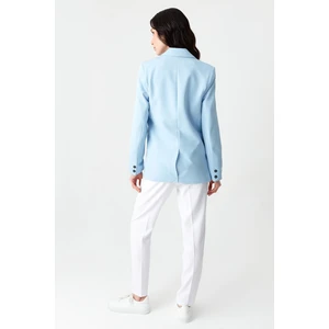 Select Moda Kadın Siyah Düğme Detaylı Blazer Ceket