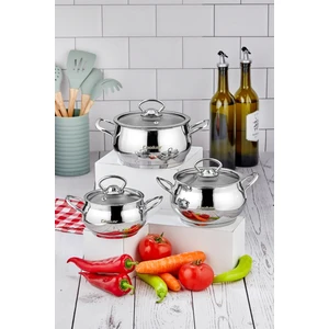 Lara 3lü Çelik Güveç Tencere Seti