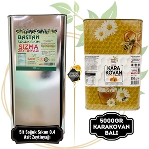 5kg Teneke Karakovan + 5 lt Soğuk Sıkım Zeytinyağı