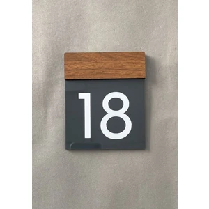 Wooden Serisi Minimal Kapı Numarası