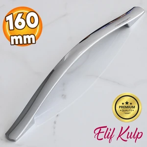 Elif Krom Metal Kulp 160 Mm-16 cm Mobilya Çekmece Mutfak Dolabı Dolap Kapak Kulpları Kulbu Kulpu