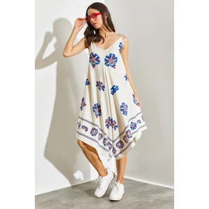 Kadın Ip Askılı Multi Desenli Tulum