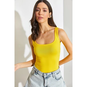 Kadın Kare Yaka Kalın Askılı Atlet