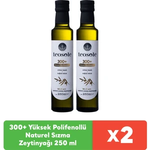 300+ Yüksek Polifenollü Zeytinyağı Naturel Sızma Zeytinyağı 250 ml x 2 Adet