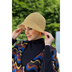 Remsa Mayo El Örgü Hasır Şapka Rş-83 Camel