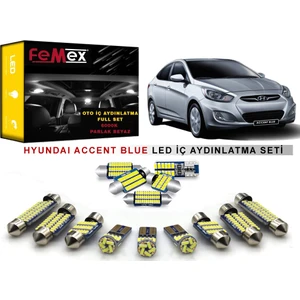 Hyundai Accent Blue LED Iç Aydınlatma Ampul Seti Femex Parlak Beyaz