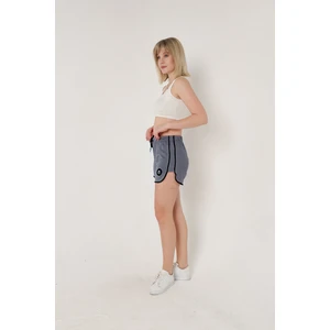 Relax Time Kadın Openent Antrasit Mini Yırtmaçlı Şort