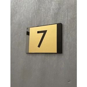 Minimal Gold Tasarım Apartman Numarası