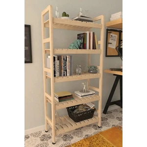 Brk Design Ahşap 5 Kitaplık