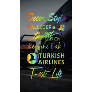Modifiye Fabrikası Hologram Arka Cam Sticker Seti #2