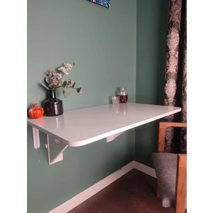 Katlanabilir Duvara Monte MDF ve Lake Boya, Masa Açılır Kapanır Raf Masa Ahşap Masa Dekoratif Masa Laptop Standı Çalışma Masası Yemek Masası
