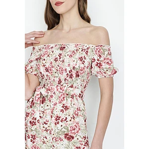 Select Moda Kadın Gipeli Çiçek Desenli Tulum