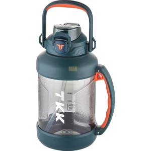 Tkk 2000ML Mega Boy Yeni Koleksiyon Pipetli/pipetsiz Kullanım Boyun Askılı Kulplu Tritan Su Matarası