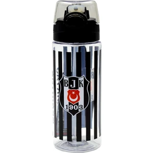 Çubuk Desenli Plastik Matara 500 Ml Siyah 24391