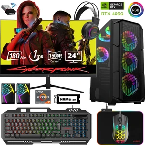XSR489 Ryzen 7 5700X 32GB Ram 1tb M.2 Nvme SSD 8gb RTX4060 24"curved 180Hz Oyuncu Tavsiye Sistem